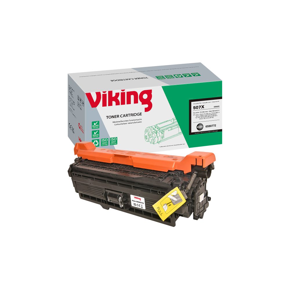 Viking 507X Kompatibel HP Tonerkartusche CE400X Schwarz