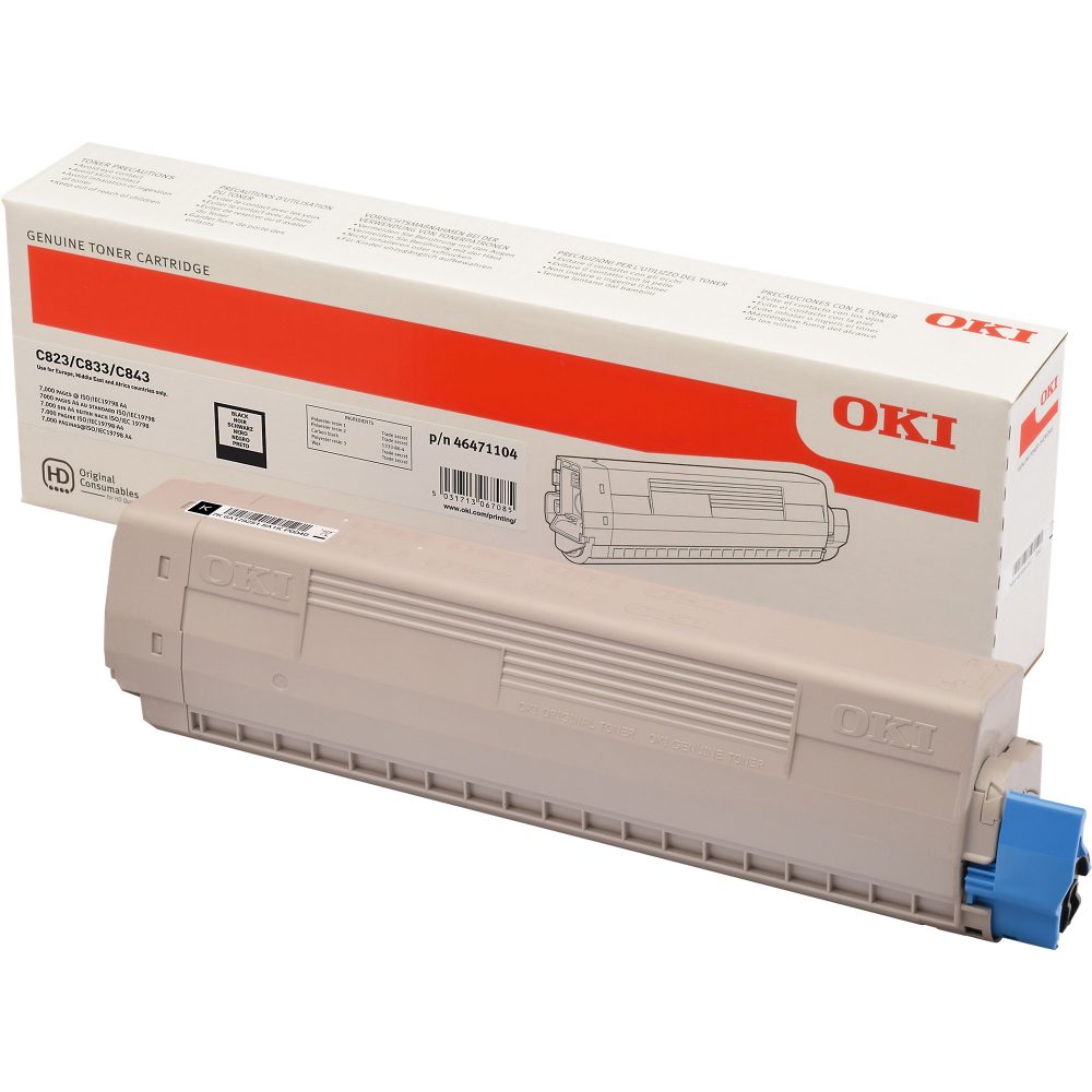 OKI Toner schwarz 46471104 C823/C833/C843 7000 Seiten