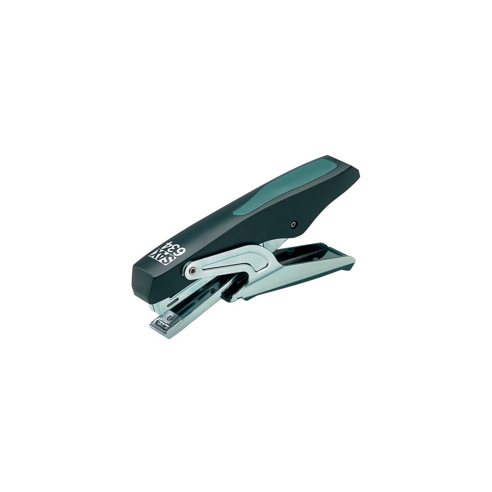 SAX Heftzange 634 Halber Streifen 16 Blatt Grau, Schwarz 10/5 Kunststoff, Metall