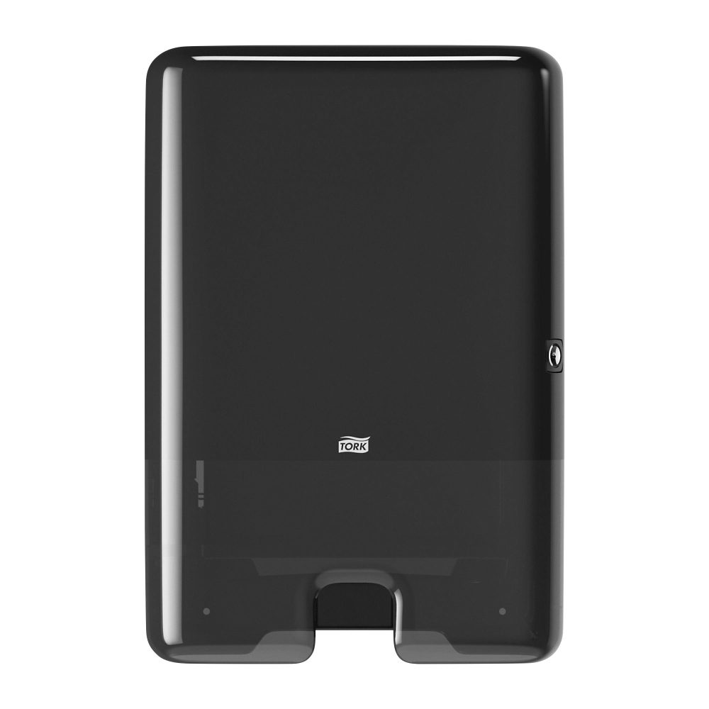 Tork Xpress Multifold Handtuchspender Multifold 552008 - H2 Papierhandtuchspender, Einzelspender, schlankes Design, Schwarz