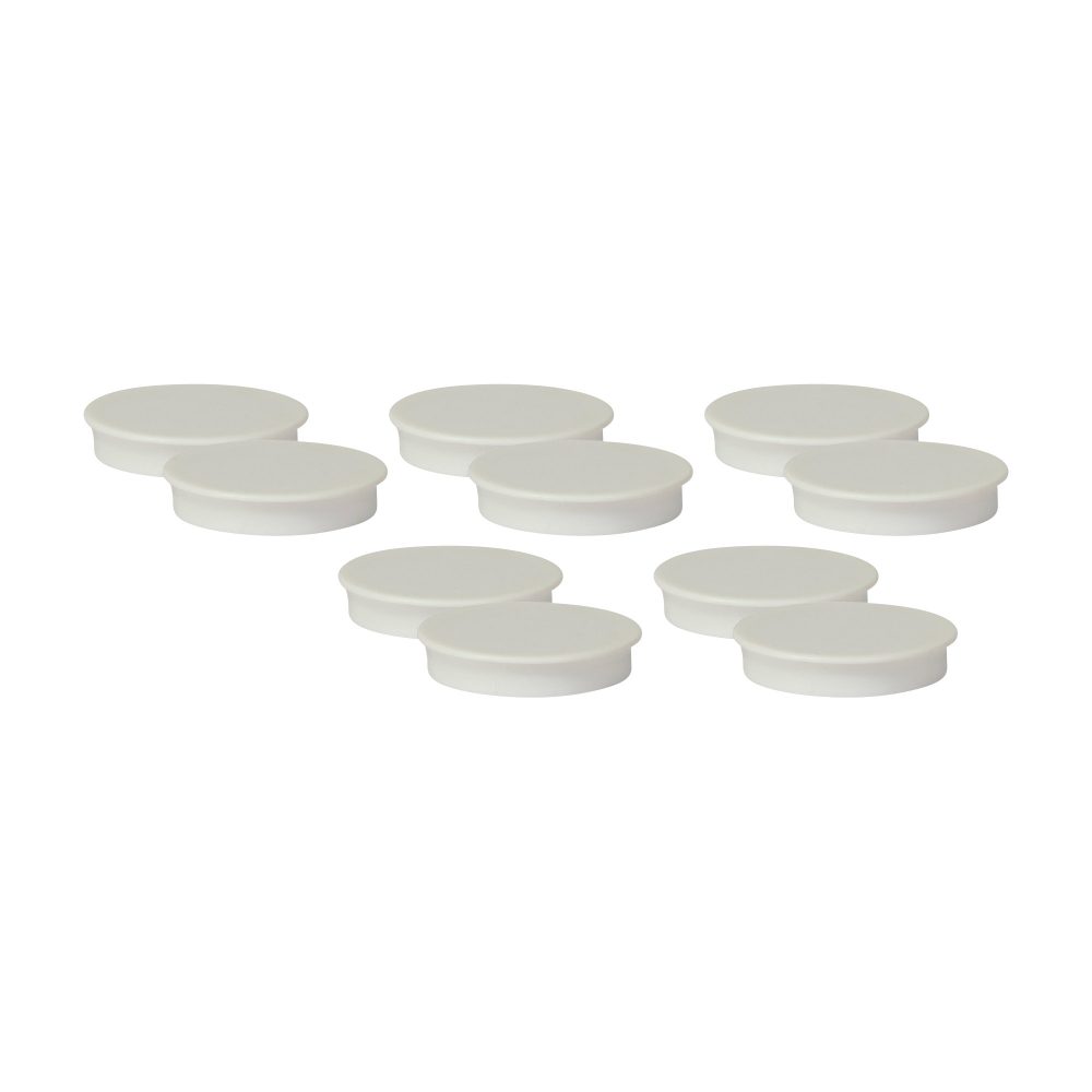 Niceday Whiteboard Magnete 40MM Weiß 4 x 4 cm 10 Stück