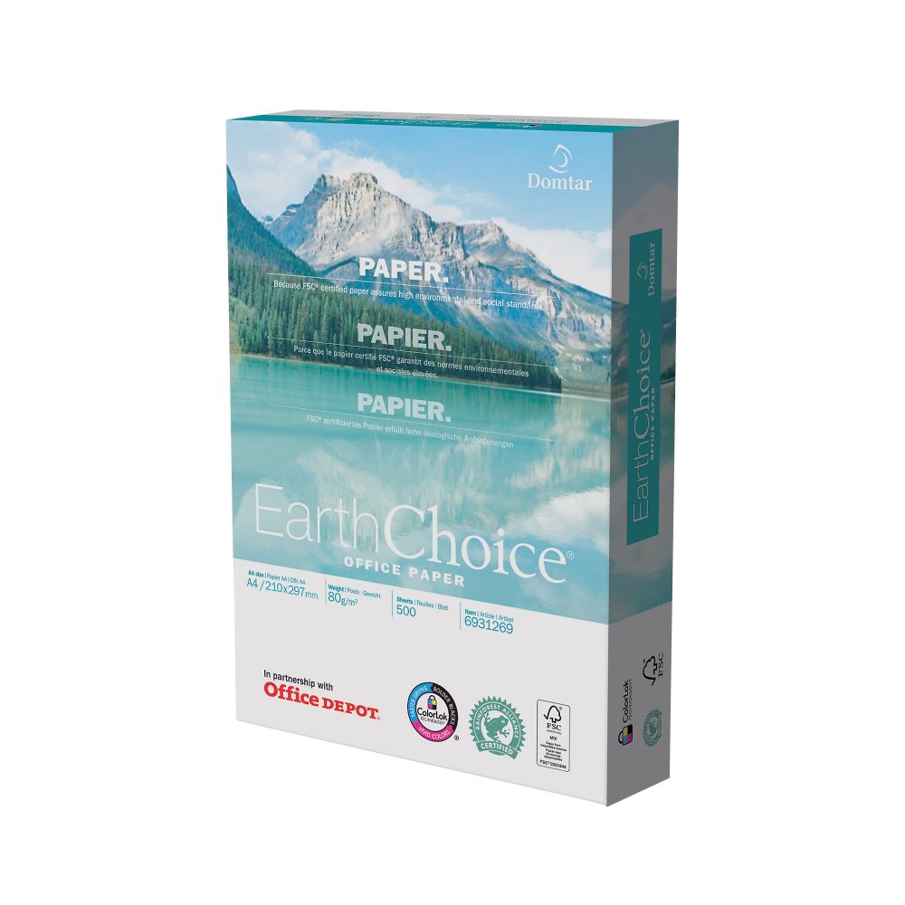 Office Depot Earth Choice Kopier-/ Druckerpapier DIN A3 80 g/m² Weiss 500 Blatt