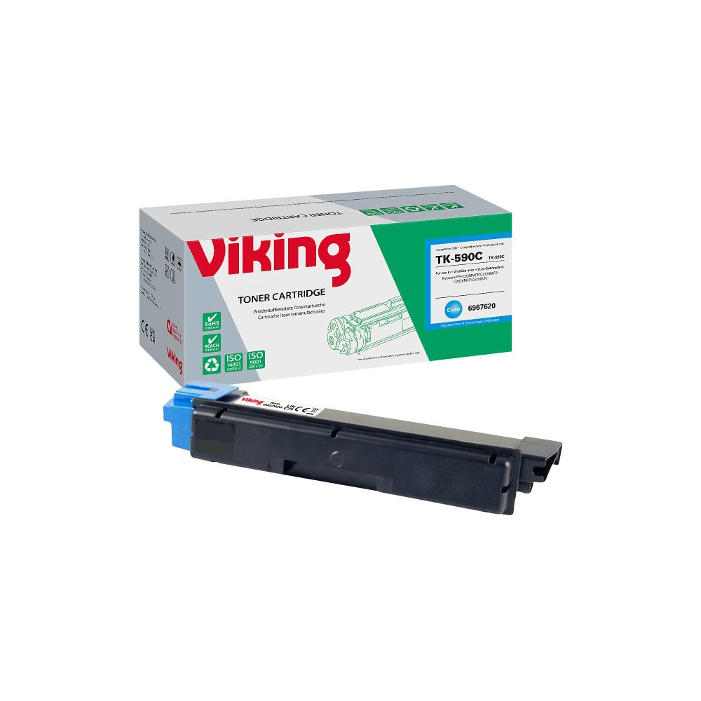 Viking TK-590C Kompatibel Kyocera Tonerkartusche Cyan