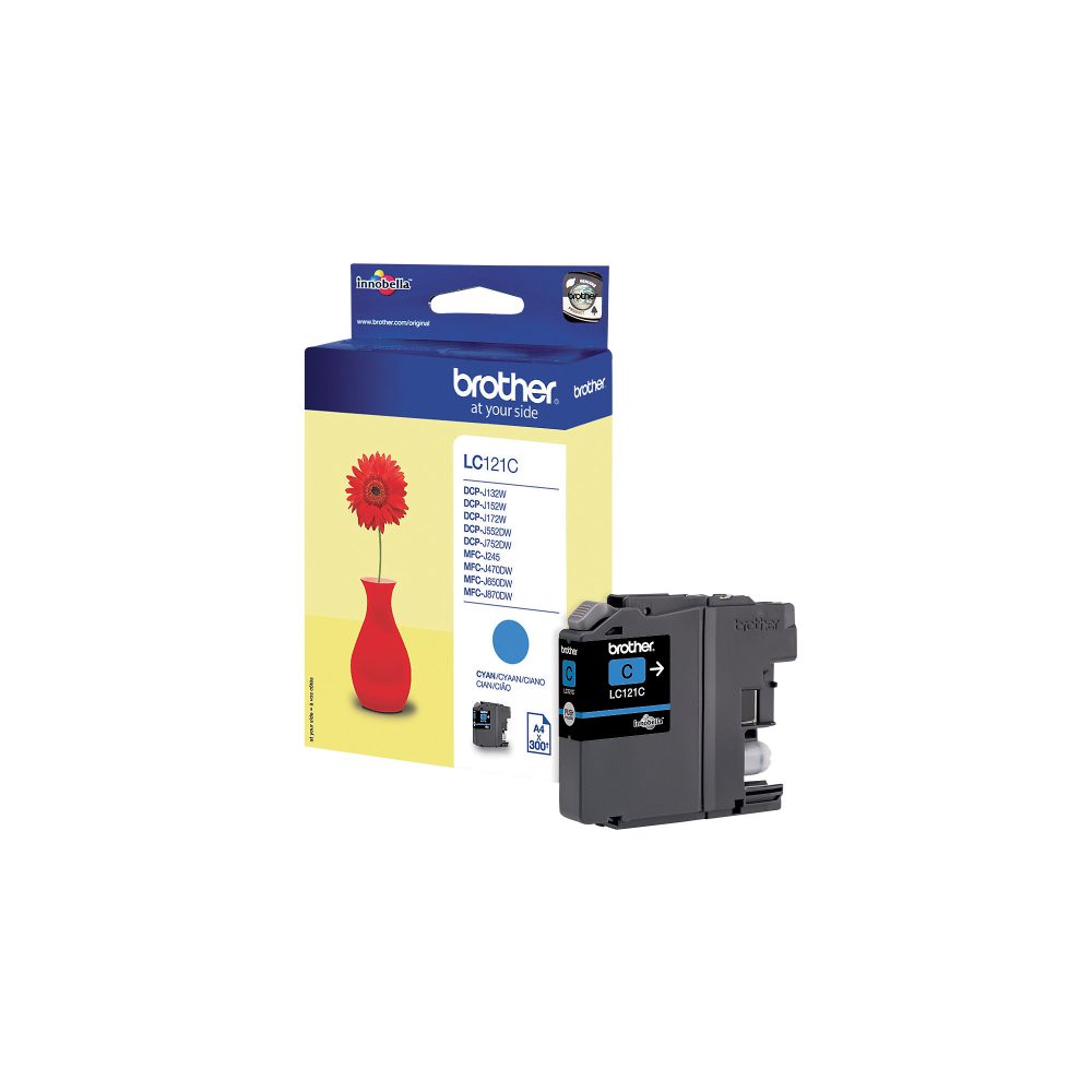 Brother -  Tintenpatrone cyan LC-121C DCP-J132 300 Seiten, One Size