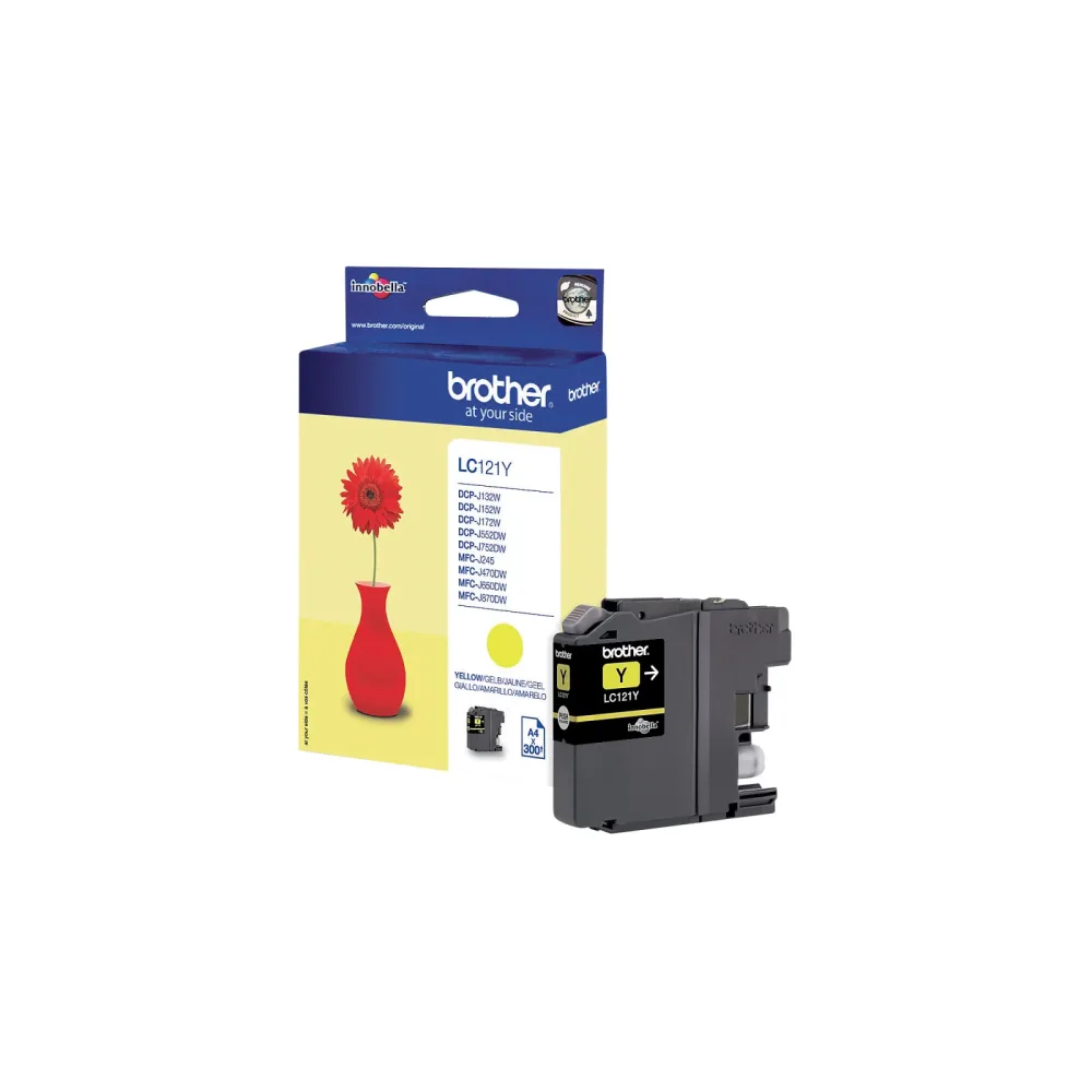 BROTHER Tintenpatrone yellow LC-121Y DCP-J132 300 Seiten