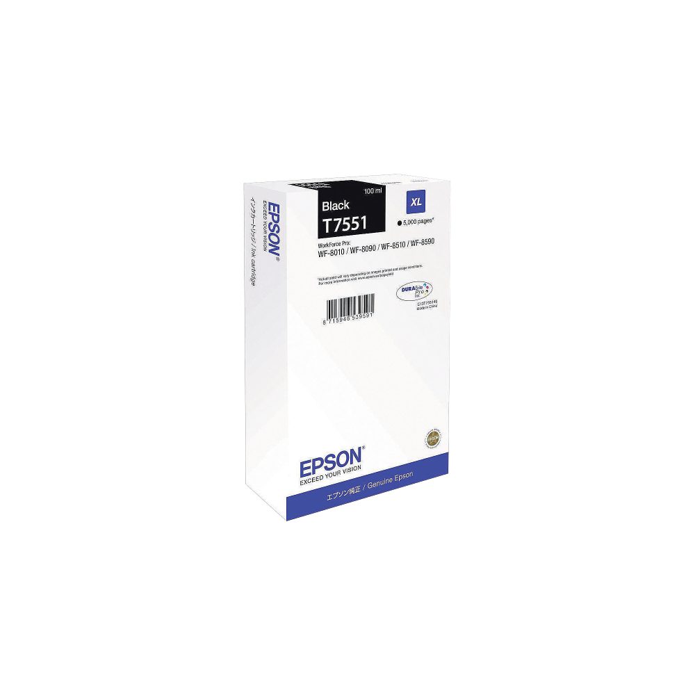 Epson T7551 Original Tintenpatrone C13T755140 Schwarz
