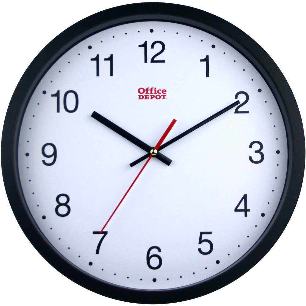 Office Depot Wanduhr RD3330B 31,5 x 5 cm Schwarz, Weiss