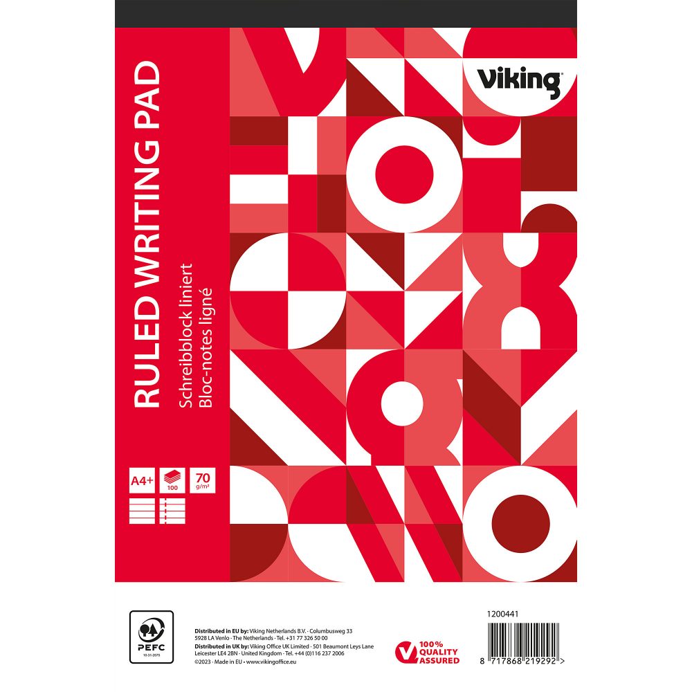 Office Depot Notizblock A4+ Liniert Papier Weiss Perforiert 200 Seiten Pack 5