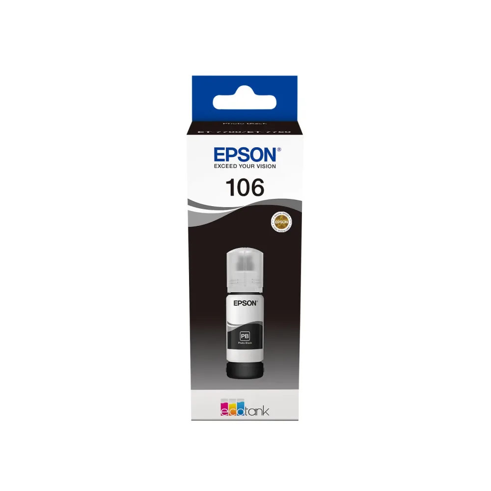 EPSON Tintenbeh&auml;lter 106 ph.-schwarz T00R140 EcoTank ET-7700 5000 Seiten