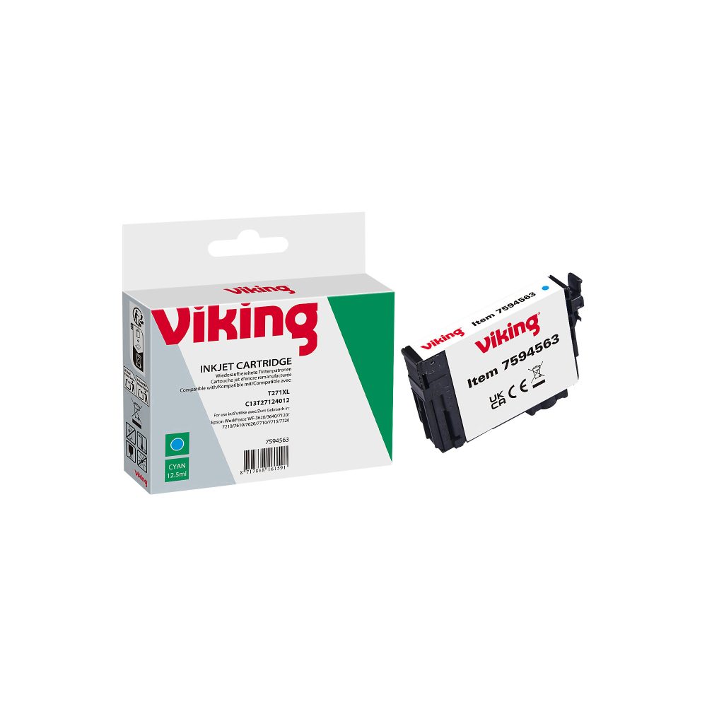 Office Depot 27XL Kompatibel Epson Tintenpatrone C13T27124012 Cyan