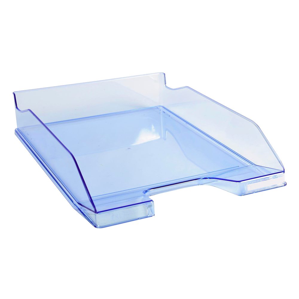 Exacompta Briefablage Combo 2 Classic Polystyrol Transparent Blau 25,5 x 34,7 x 6,5 cm