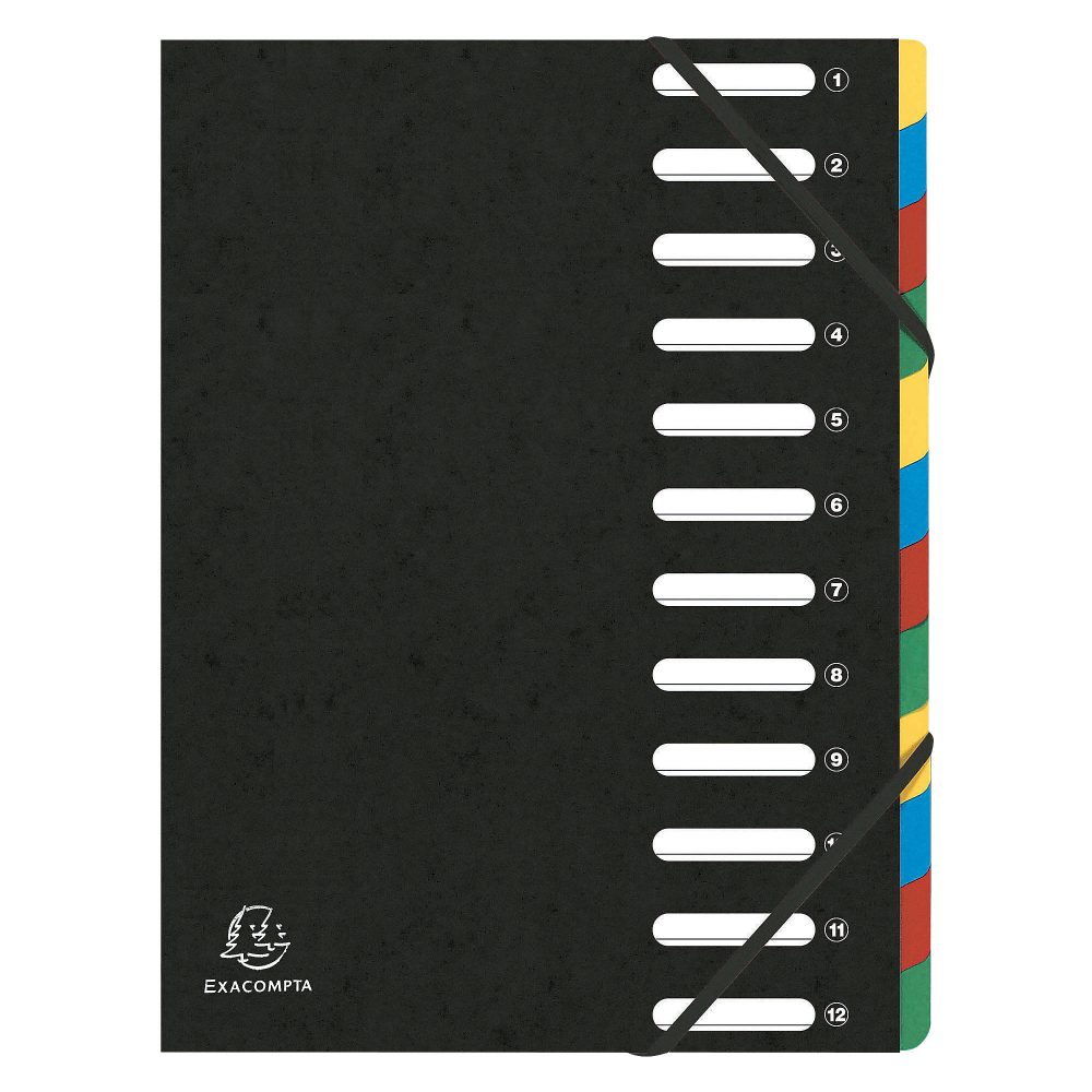 Exacompta Ordnungsmappe 55121E DIN A4 Schwarz Manilakarton 24 x 32 cm