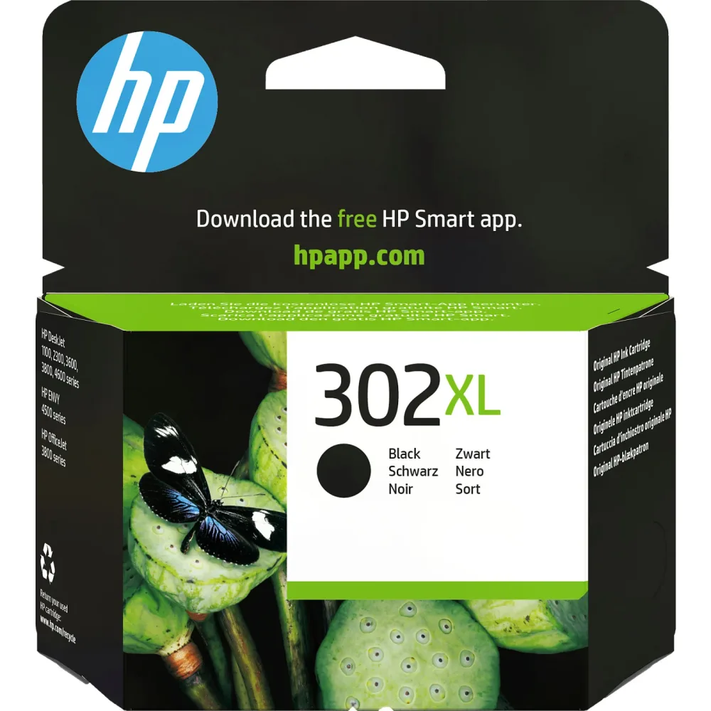 HP Tintenpatrone 302XL schwarz F6U68AE OfficeJet 3830 480 Seiten