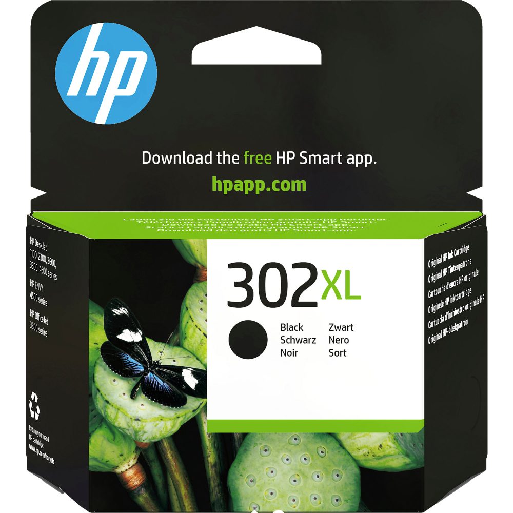 HP Tintenpatrone 302XL schwarz F6U68AE OfficeJet 3830 480 Seiten