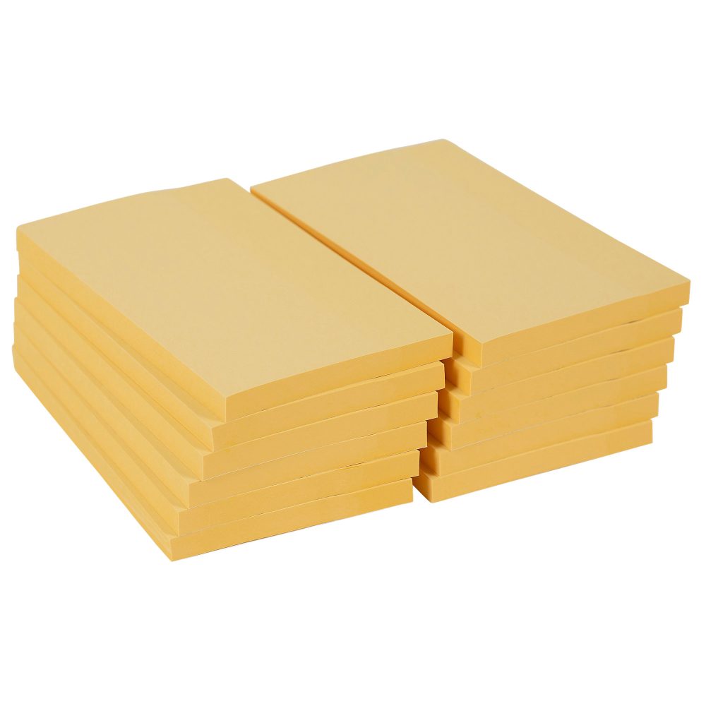 Office Depot Extra Sticky Haftnotizen 127 x 76 mm Pastellgelb Quadratisch 12 Stück à 90 Blatt