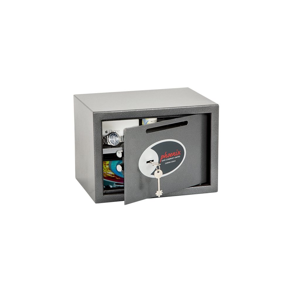 Phoenix Einwurftresor SS0802KD Graphitgrau 350 x 250 x 250 mm