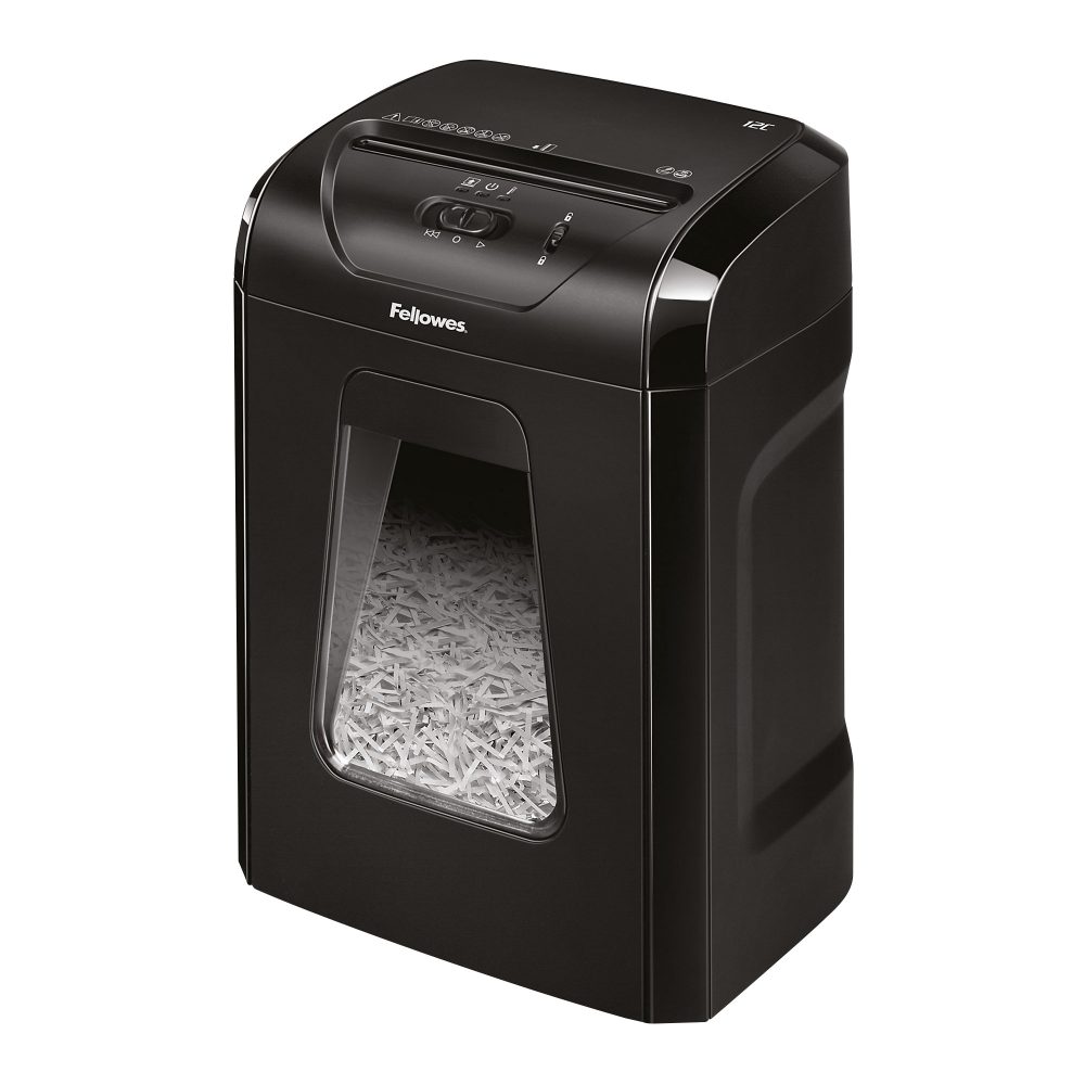 Fellowes Aktenvernichter 12C Partikelschnitt Sicherheitsstufe P-4 12 Blatt