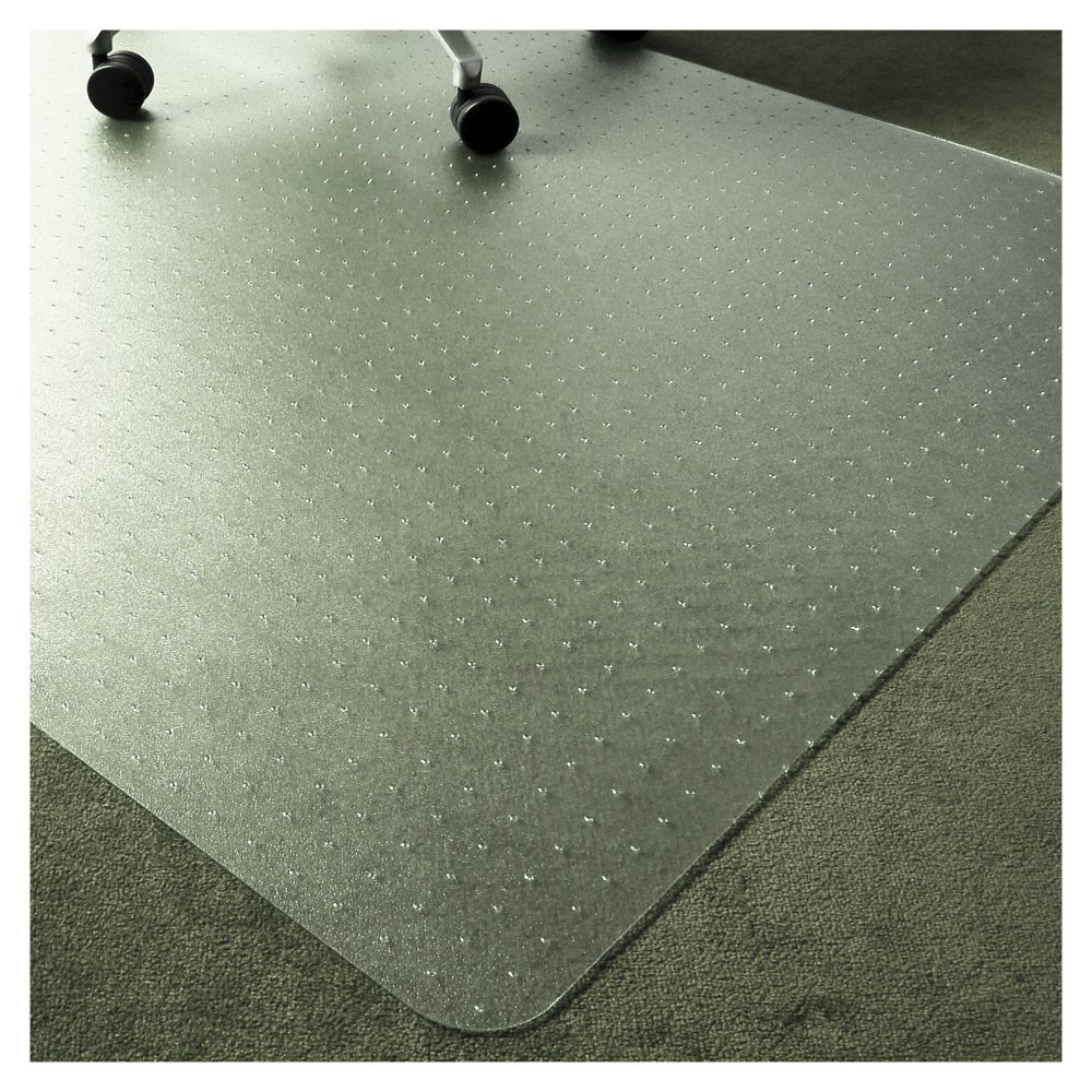 Office Depot rechteckige Bodenmatte weicher Boden Teppichboden-Polymer 120 x 90cm Transparent