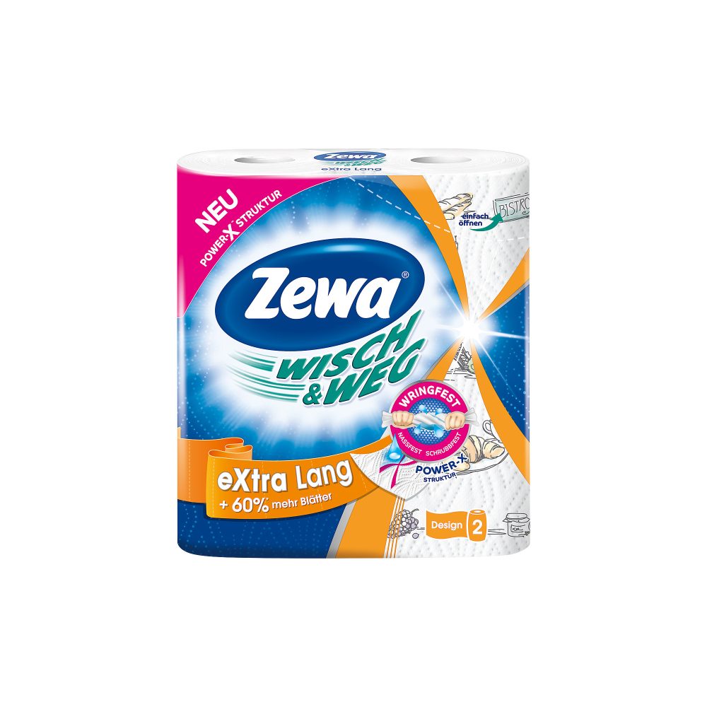 Zewa Küchenrolle 251104 3-lagig 2 Stück à 72 Blatt