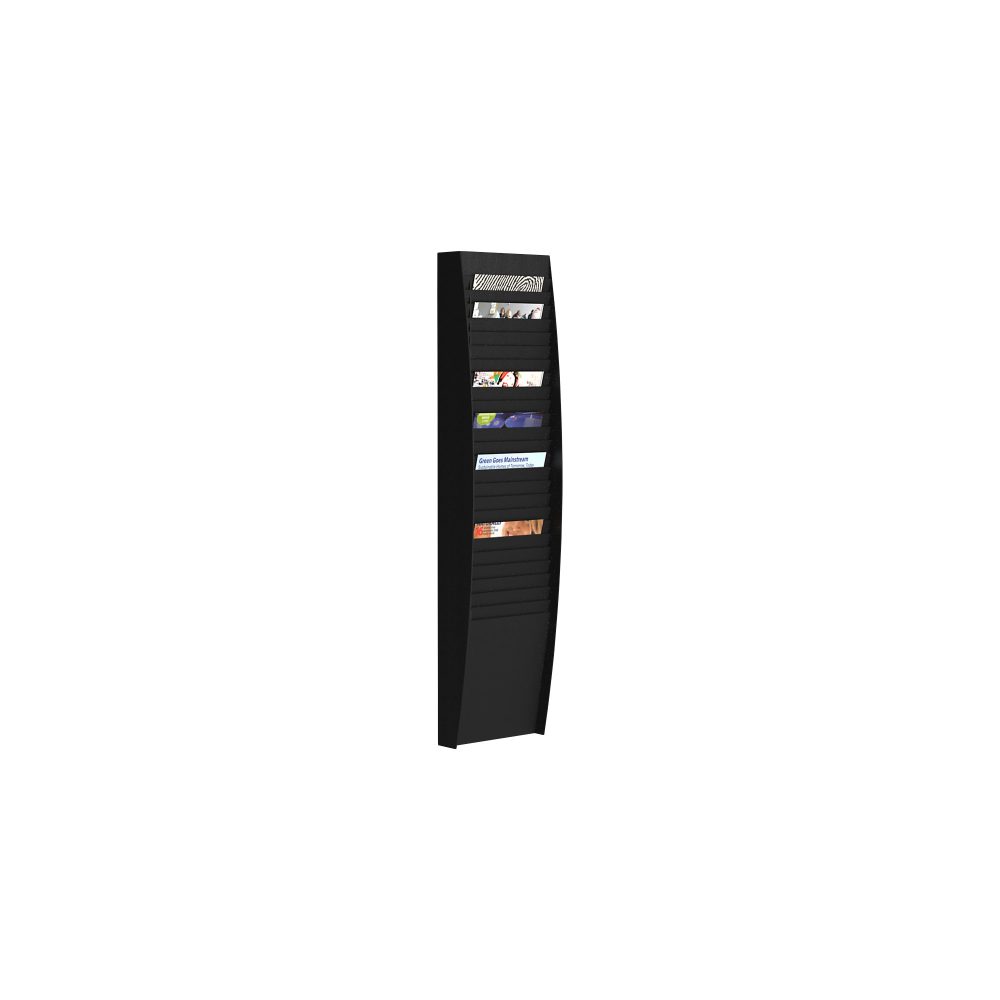 Paperflow wandmontierbarer Prospektständer A4 273 x 129 x 1120 mm Schwarz
