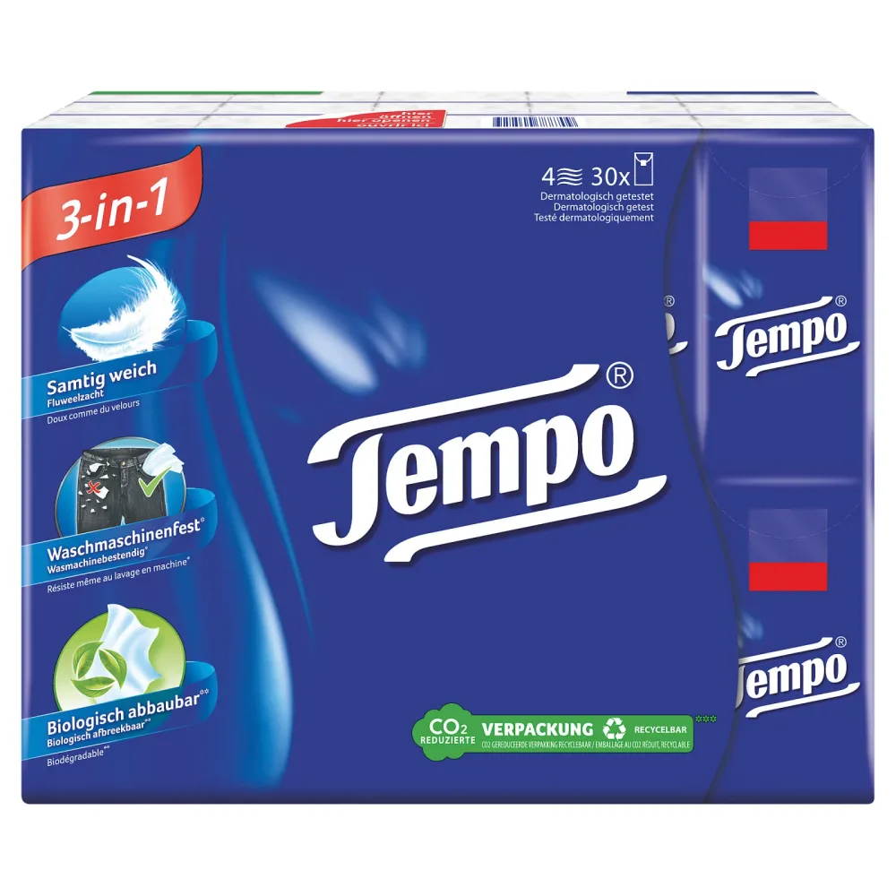 Tempo Taschentücher 4-lagig 30 Stück à 10 Blatt
