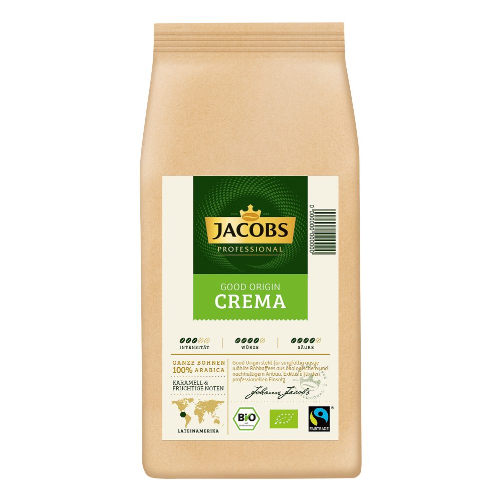 Jacobs Bio-Kaffeebohnen Cafe Crema Good Origin 1 kg