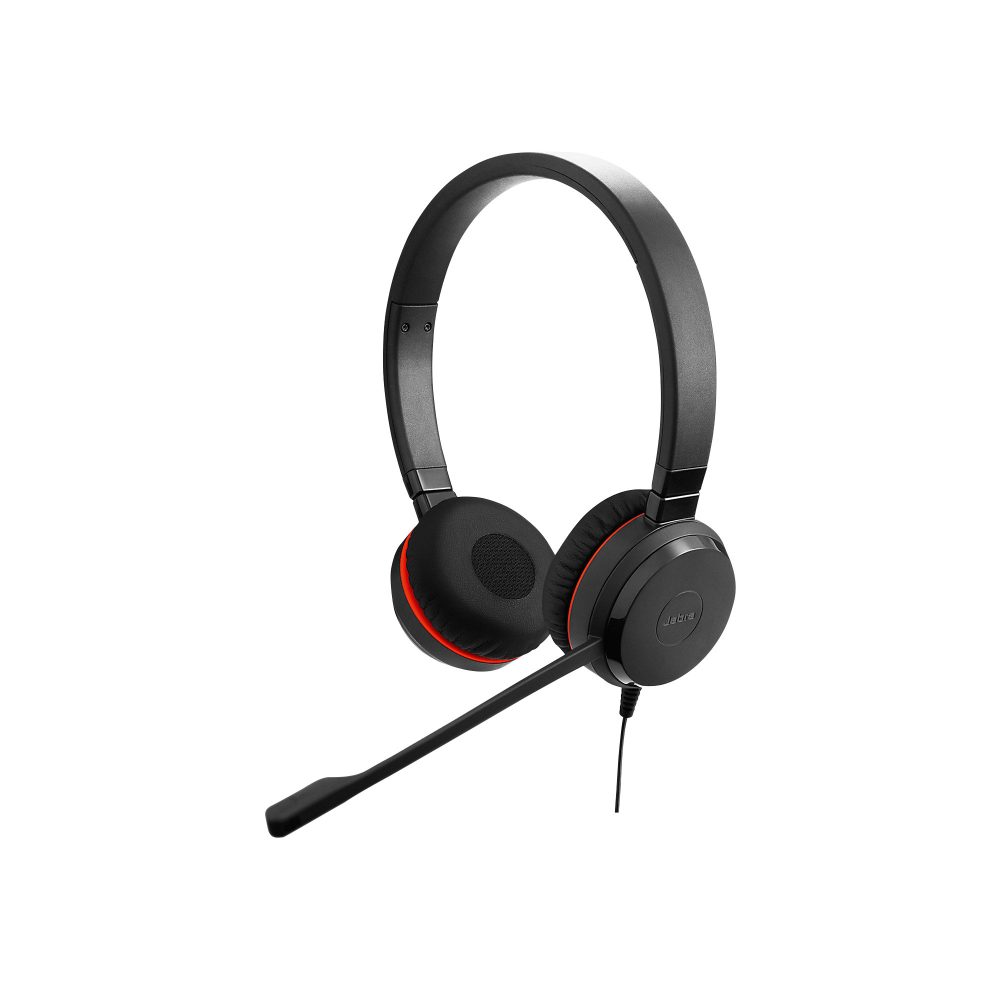 Jabra Evolve 30 II MS Stereo Verkabelt Kopfbügel-Headset Telefon-Headset Kopfbügelmodell mit Geräuschunterdrückung USB Typ A, 3,5 mm Klinke mit Mikrofon Schwarz