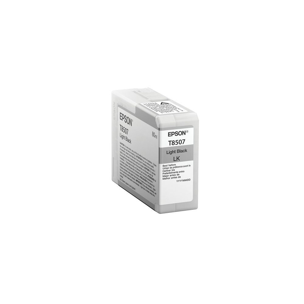 EPSON Tintenpatrone light schwarz T850700 SureColor SC-P800 80ml