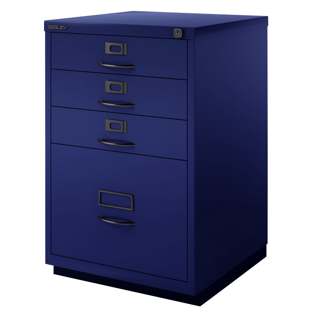 Bisley Hängeregistraturschrank F Serie 3 Schubladen Oxfordblau 470 x 470 x 711 mm