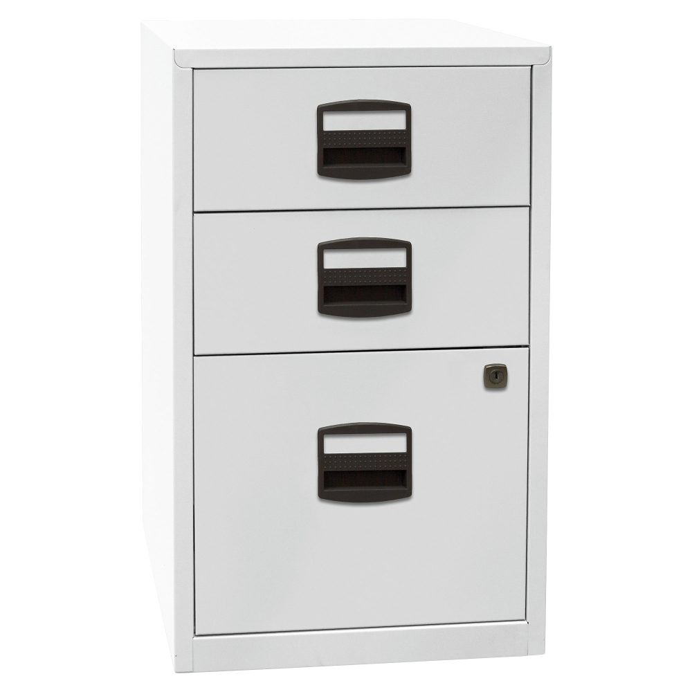 Bisley Hängeregistraturschrank 3 Schubladen Lichtgrau 413 x 400 x 672 mm