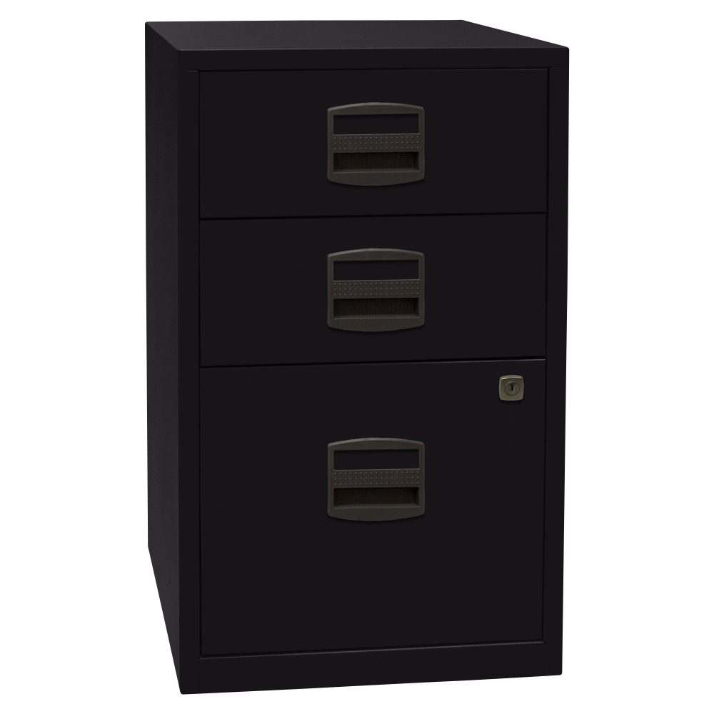 Bisley Hängeregistraturschrank PFA3-AV1 3 Schubladen Schwarz 413 x 400 x 672 mm