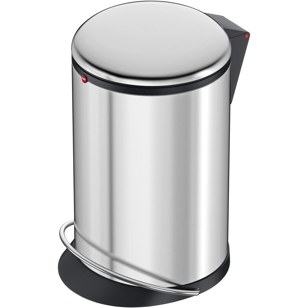 Hailo Rostfreier Stahl Pedalbehälter 34,4 x 46,5 cm Silber