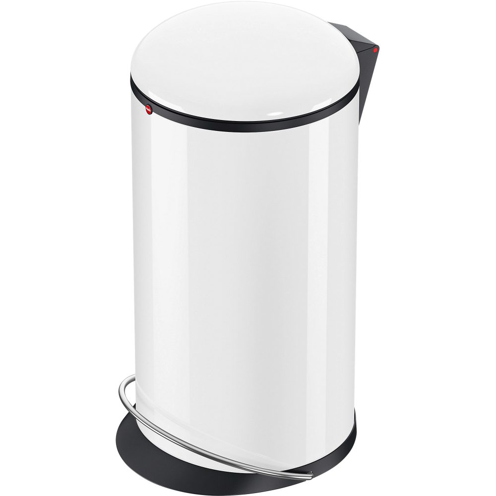 Hailo Rostfreier Stahl Abfalleimer 40 x 64,2 cm Weiß