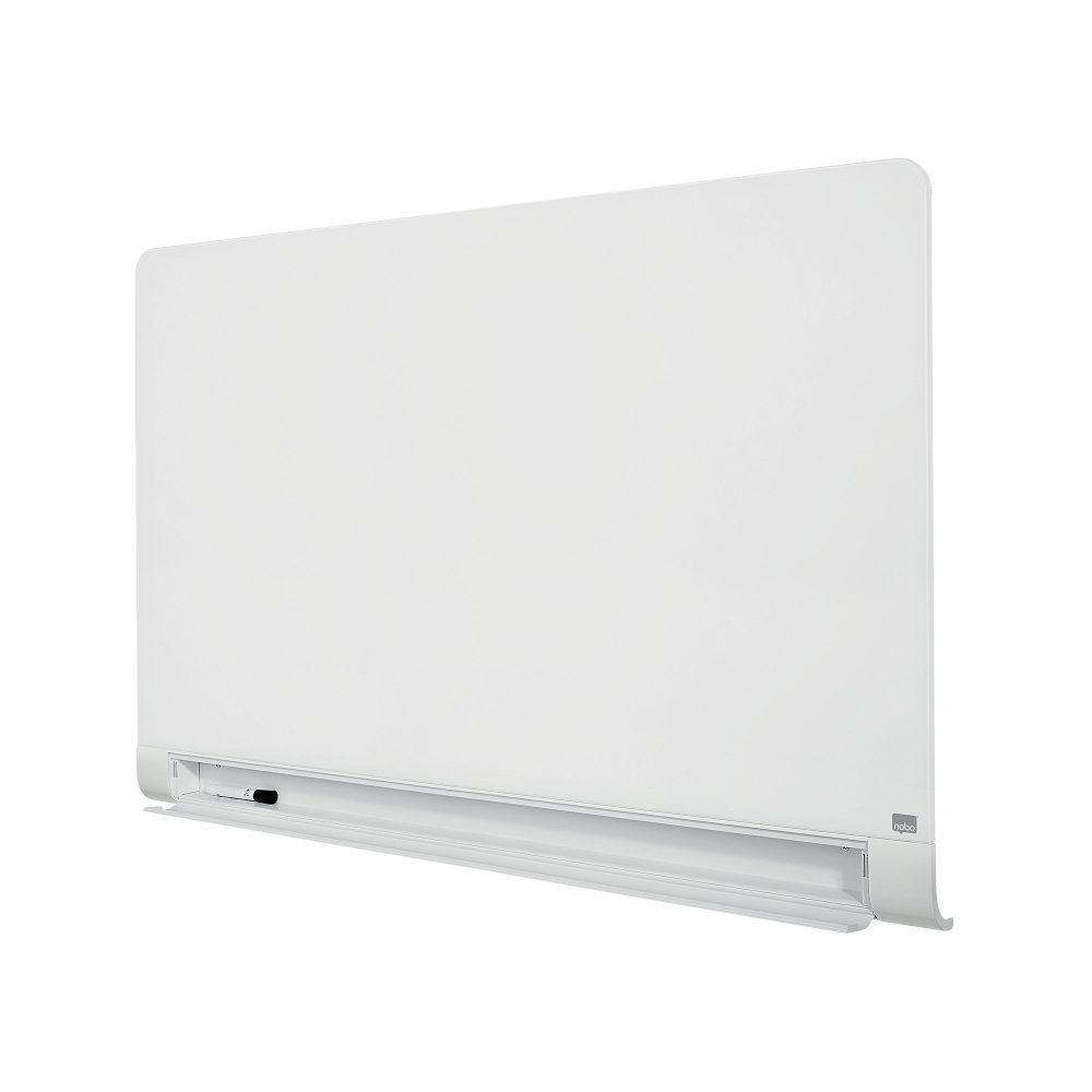 Nobo Impression Pro Glasboard Magnetisch Verdeckter Stiftablage Brillant Weiss 126 x 71 cm
