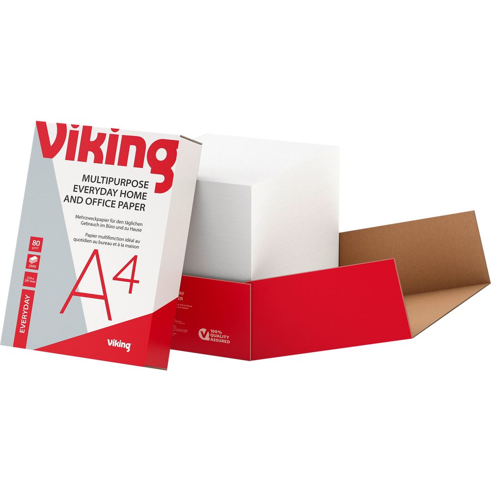 Viking Everyday DIN A4 Druckerpapier 80 g/m² Glatt Weiß 2500 Blatt