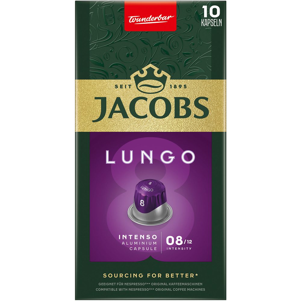 Jacobs Lungo 8 Intenso Kaffeekapseln 10 Stück à 5.2 g
