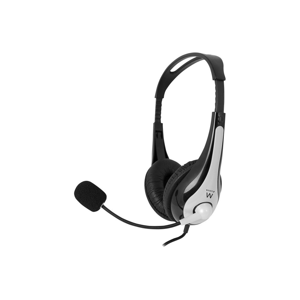 ewent EW3562 Stereo Kabelgebundenes Headset Schwarz, Silver
