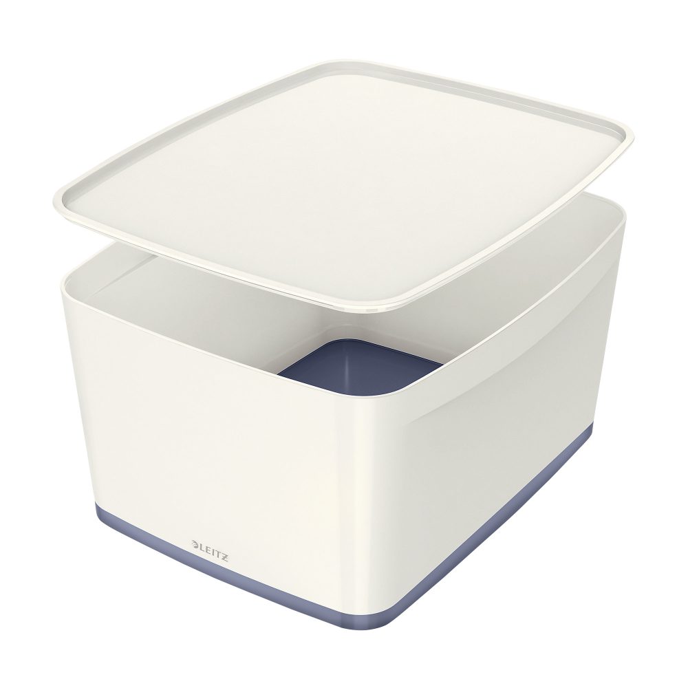 Leitz MyBox WOW Aufbewahrungsbox 18 L Weiß, Grau Kunststoff 31,8 x 38,5 x 19,8 cm