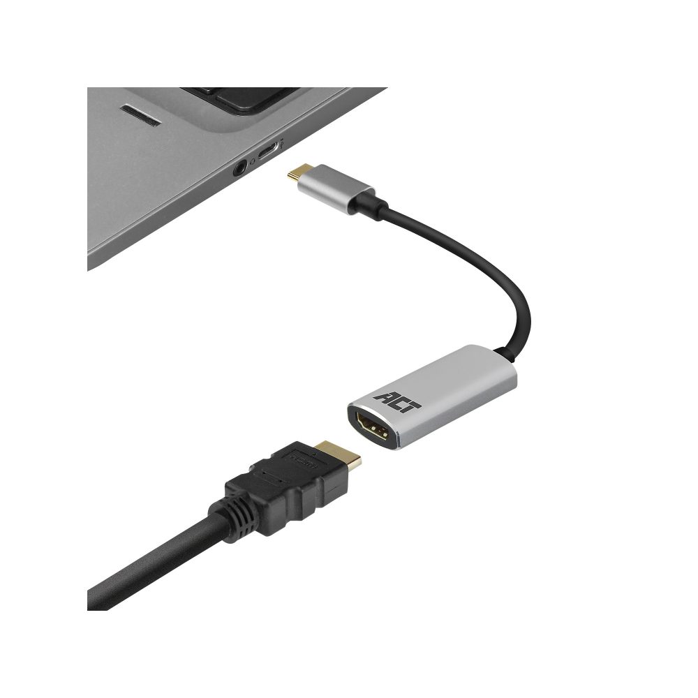 Act AC7010 1 x USB C Stecker auf 1 x HDMI Weiblich Adapter 0,15 m Grau