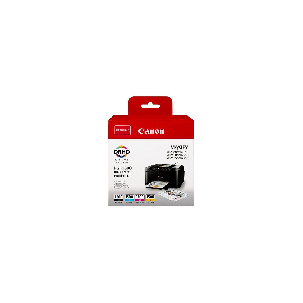 Canon PGI-1500 Original Tintenpatrone 9218B004 Schwarz, Cyan, Magenta, Gelb 4 Stück Multipack