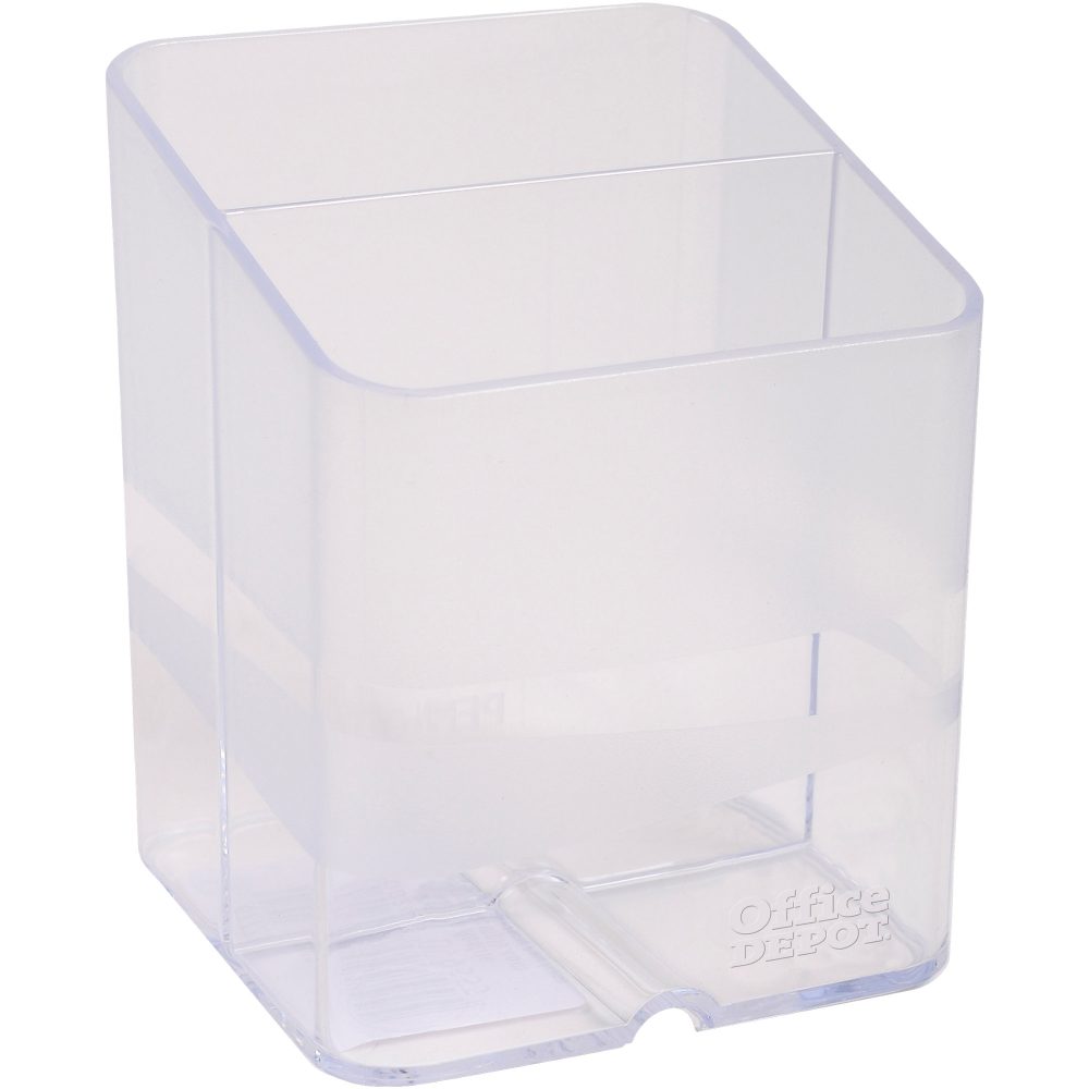 Office Depot Stiftehalter Transparent 7,4 x 7,4 x 9,3 cm