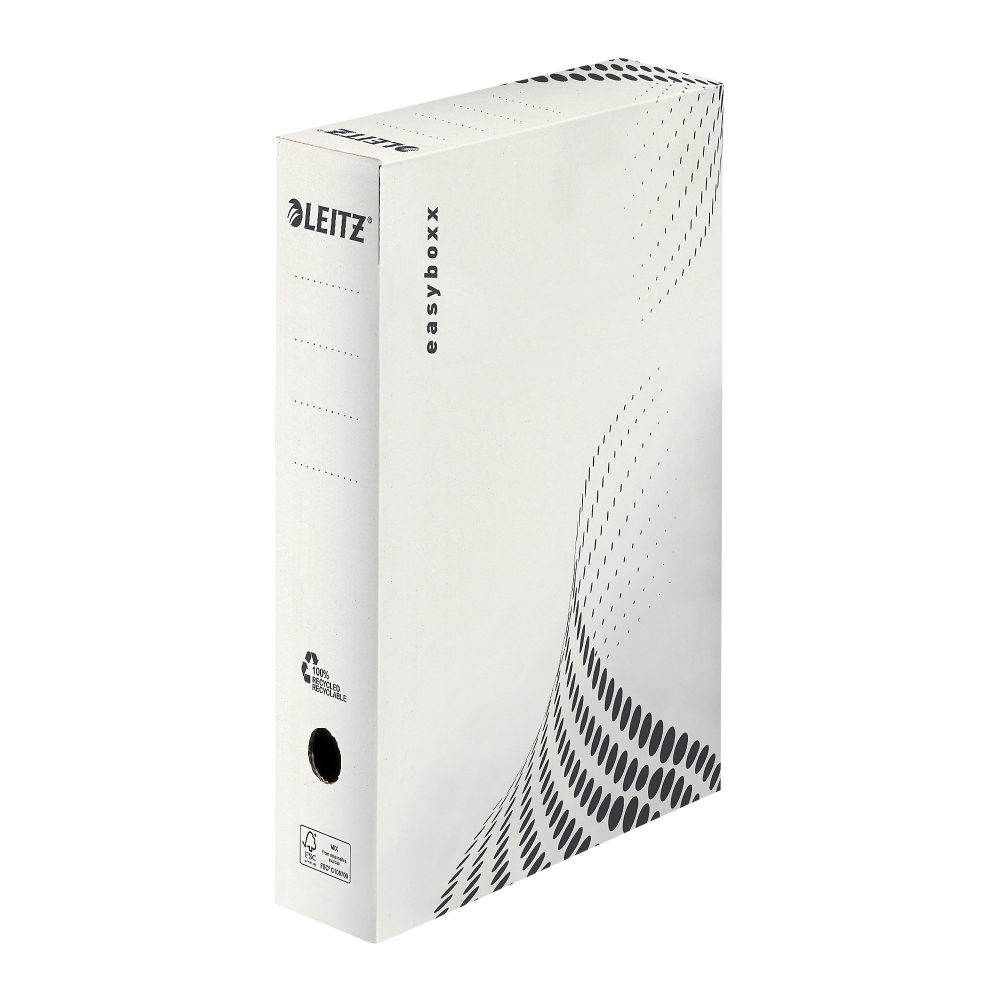 Leitz easyboxx Archivschachteln 6131 700 Blatt A4 Weiß Karton 8 x 35 x 25 cm 25 Stück
