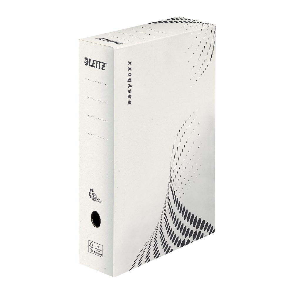 Leitz easyboxx Archivschachteln 6132 900 Blatt A4 Weiß Karton 10 x 35 x 25 cm 25 Stück
