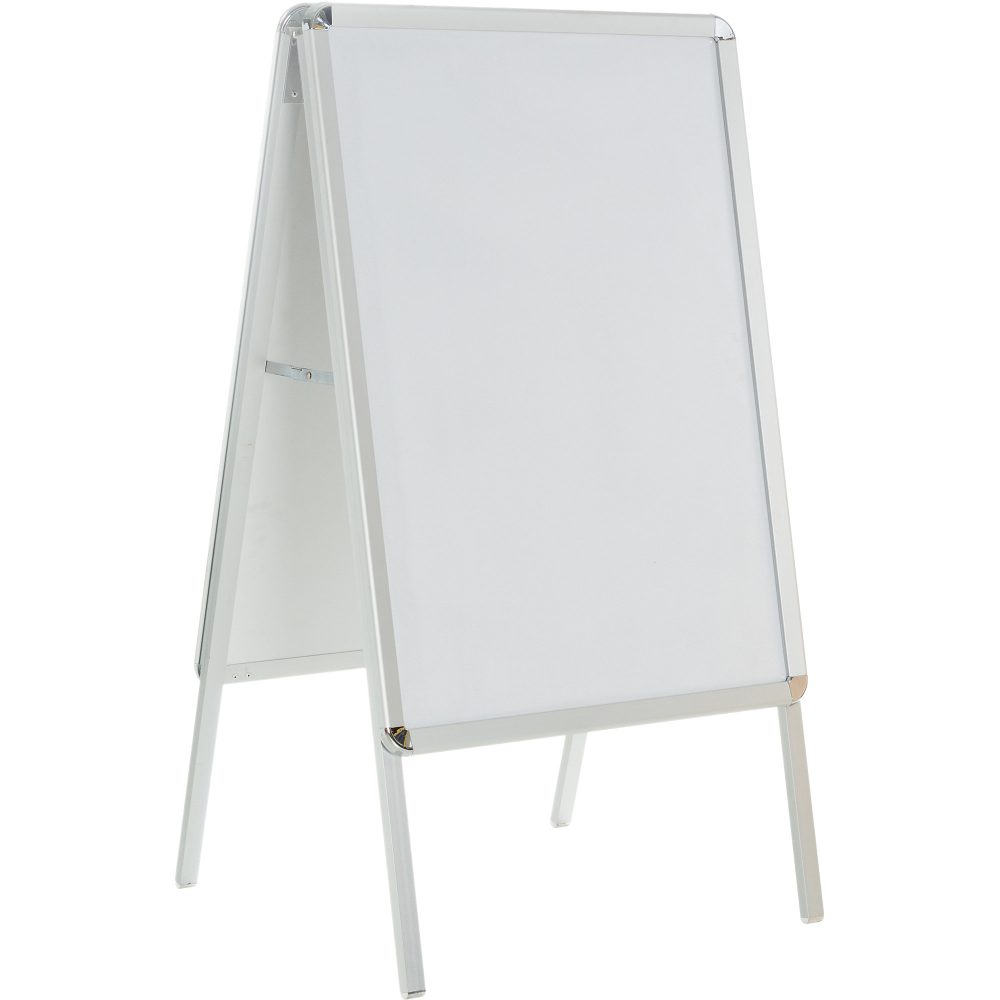 Paperflow Freistehende Werbetafel A1 650 x 570 x 1180 mm Silber