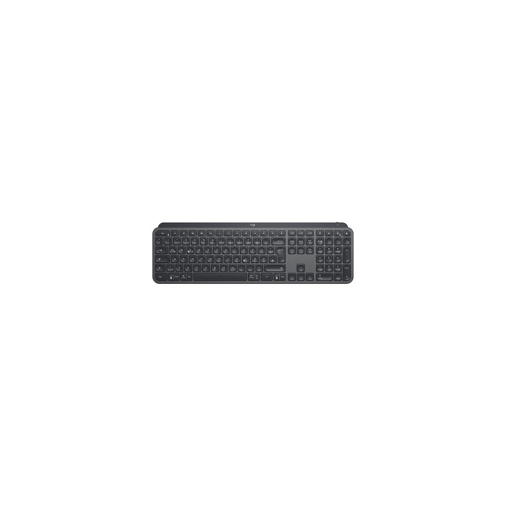 Logitech MX Keys Bluetooth-Tastatur Deutsch, QWERTZ, Windows® Graphit Abnehmbares Kabel, Beleuchtet, Ergonomisch,
