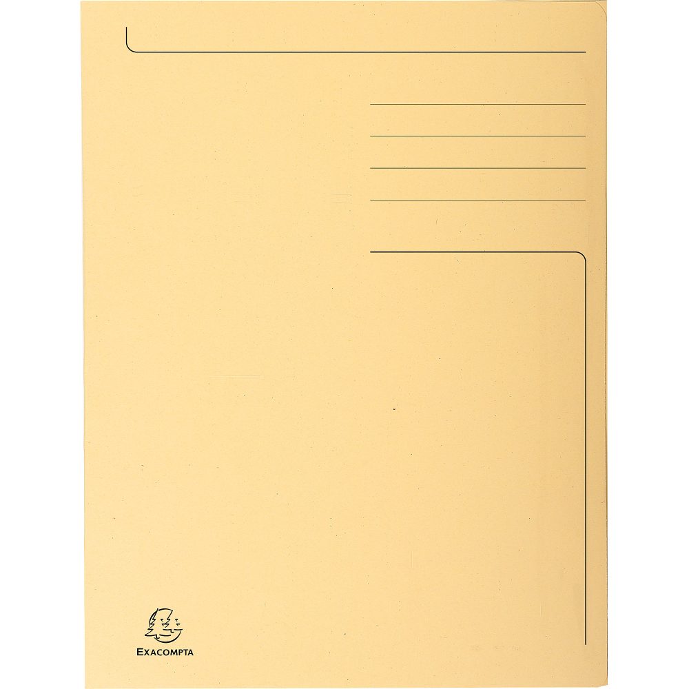 Exacompta 3 Klappen-Mappe Forever 449002E Folio-Buffkarton 24,5 x 35 cm