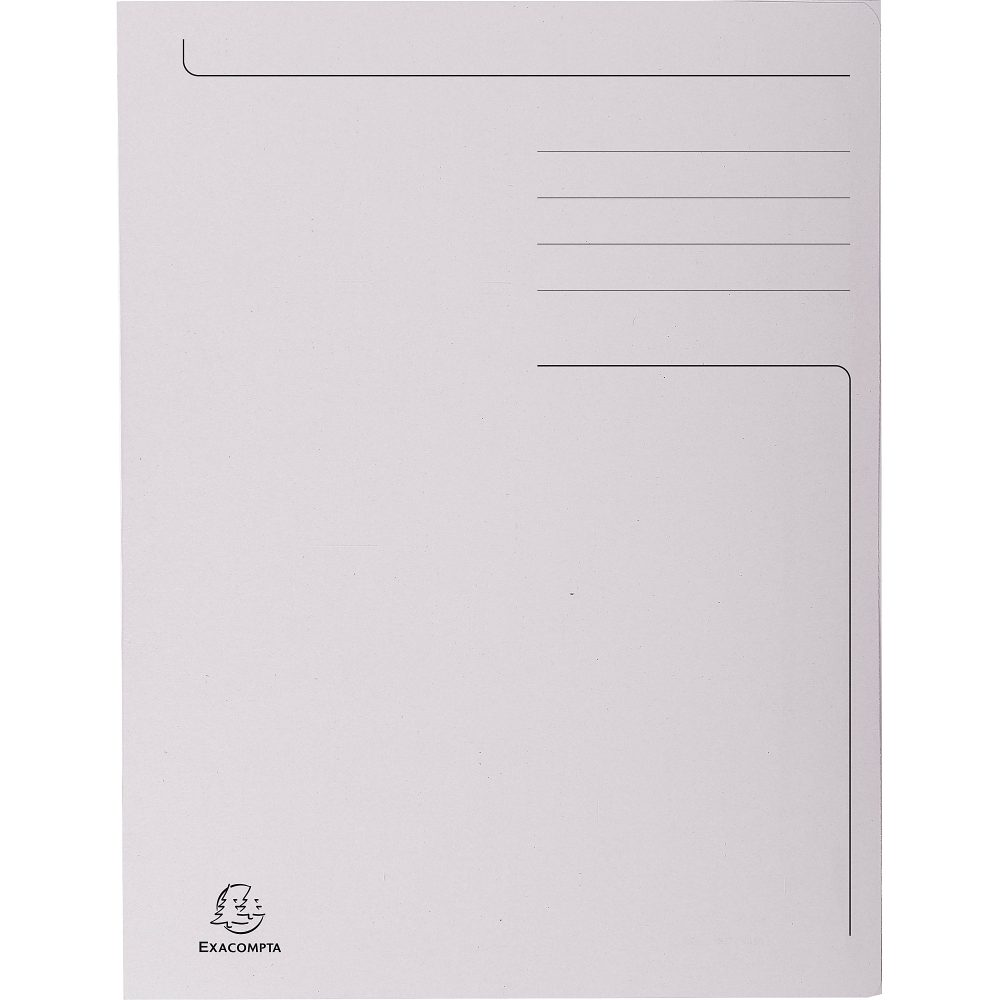 Exacompta 3 Klappen-Mappe Forever 449019E Folio-Graukarton 24,5 x 35 cm