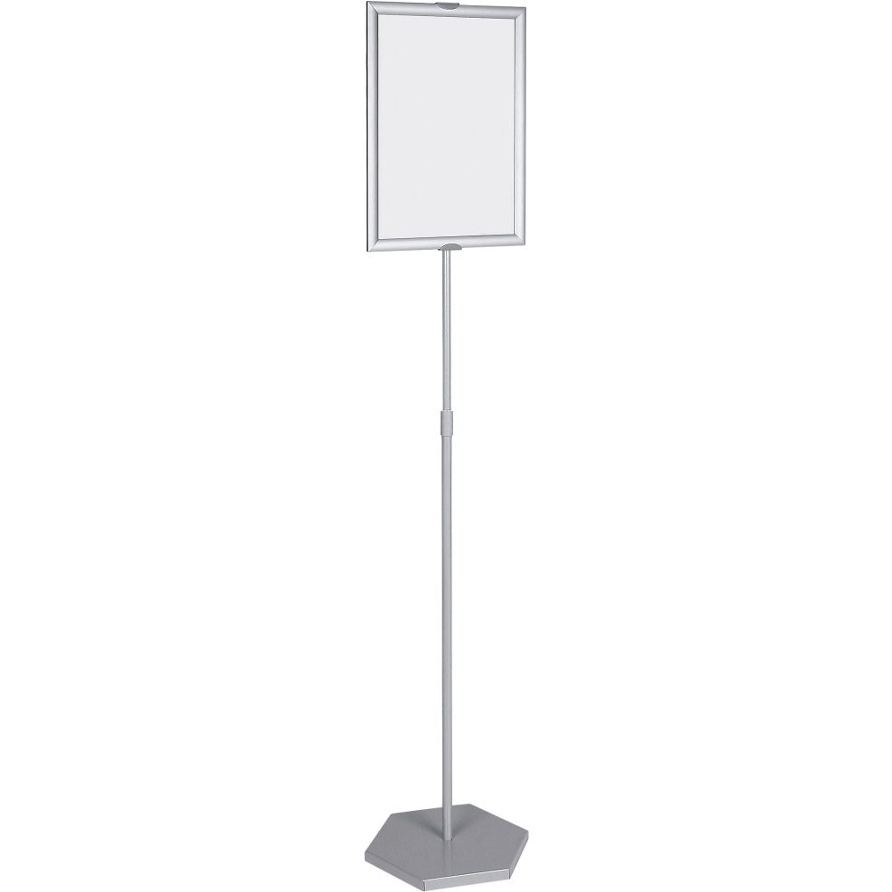 Bi-Office Freistehender Display-Ständer Gewölbt Silber Höhenverstellbar A4 1750 mm