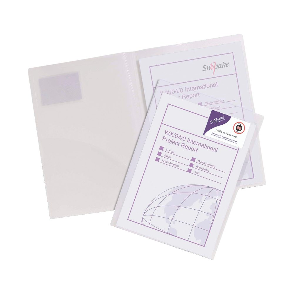 Snopake Doppelte Präsentationsmappe 14030 A4 Transparent Polypropylen 5 Stück