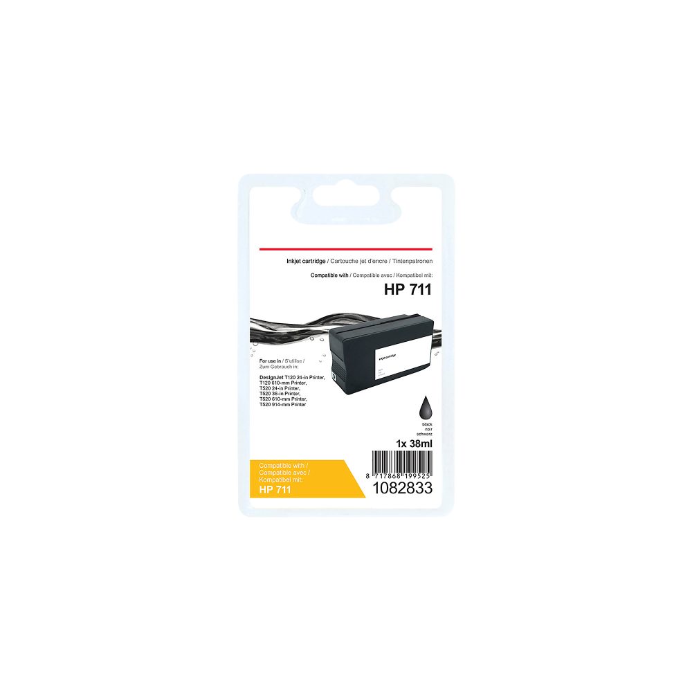 Office Depot 711 Kompatibel HP Tintenpatrone CZ133A Schwarz
